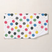 Kleurrijke cirkels met gouden glitter Stippen Bad Handdoek (Handdoek)