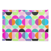 Kleurrijke cirkels Mid Century Modern Geometric Kussensloop (Achterkant)