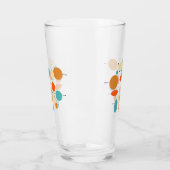 Kleurrijke cirkels Middeleeuwse Retro Squares Glas (Links)