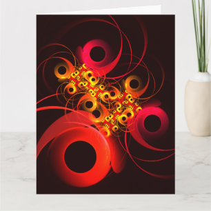 Kleurrijke cirkels Modern Abstract kunstpatroon #0 Bedankkaart