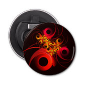 Kleurrijke cirkels Modern Abstract kunstpatroon #0 Button Flesopener (Voorkant)