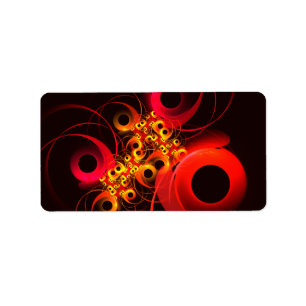 Kleurrijke cirkels Modern Abstract kunstpatroon #0 Etiket