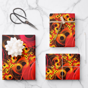 Kleurrijke cirkels Modern Abstract kunstpatroon #0 Inpakpapier Vel