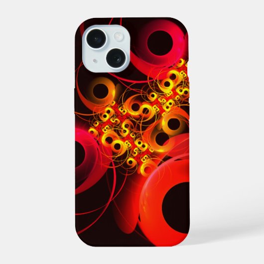 Kleurrijke cirkels Modern Abstract kunstpatroon #0 iPhone 15 Case (Achterkant)