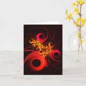 Kleurrijke cirkels Modern Abstract kunstpatroon #0 Kaart (Gele Bloem)