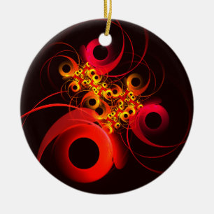 Kleurrijke cirkels Modern Abstract kunstpatroon #0 Keramisch Ornament