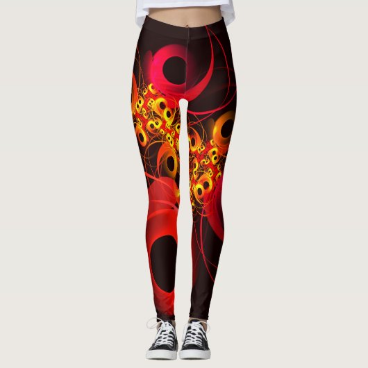 Kleurrijke cirkels Modern Abstract kunstpatroon #0 Leggings (Voorkant)