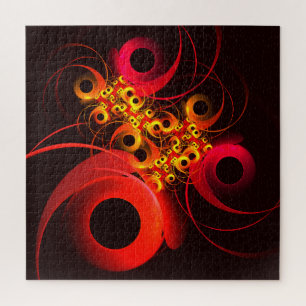 Kleurrijke cirkels Modern Abstract kunstpatroon #0 Legpuzzel