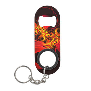 Kleurrijke cirkels Modern Abstract kunstpatroon #0 Mini Flessenopener