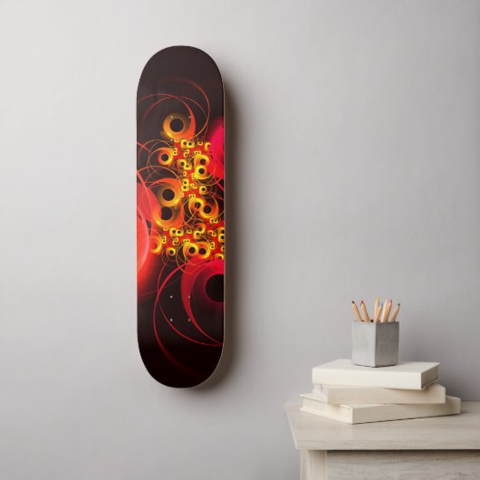 Kleurrijke cirkels Modern Abstract kunstpatroon #0 Persoonlijk Skateboard (Muurkunst)