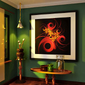 Kleurrijke cirkels Modern Abstract kunstpatroon #0 Poster