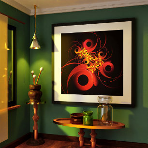 Kleurrijke cirkels Modern Abstract kunstpatroon #0 Poster