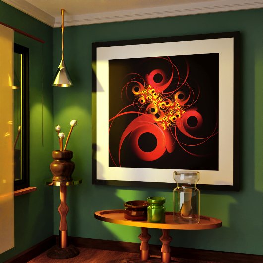 Kleurrijke cirkels Modern Abstract kunstpatroon #0 Poster