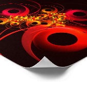 Kleurrijke cirkels Modern Abstract kunstpatroon #0 Poster (Hoek)