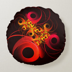 Kleurrijke cirkels Modern Abstract kunstpatroon #0 Rond Kussen