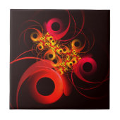 Kleurrijke cirkels Modern Abstract kunstpatroon #0 Tegeltje (Voorkant)