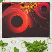 Kleurrijke cirkels Modern Abstract kunstpatroon #0 Theedoek (Gevouwen)