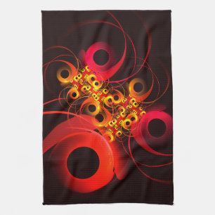 Kleurrijke cirkels Modern Abstract kunstpatroon #0 Theedoek