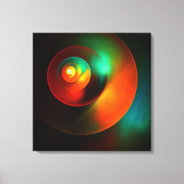 Kleurrijke Cirkels Modern Abstract Kunstpatroon #1 Canvas Afdruk