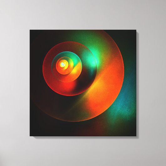 Kleurrijke Cirkels Modern Abstract Kunstpatroon #1 Canvas Afdruk (Voorkant)