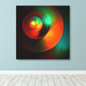 Kleurrijke Cirkels Modern Abstract Kunstpatroon #1 Canvas Afdruk (Insitu (Houten vloer))