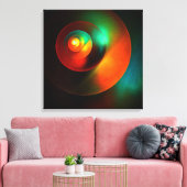 Kleurrijke Cirkels Modern Abstract Kunstpatroon #1 Canvas Afdruk (Insitu (Woonkamer))