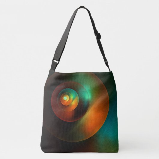 Kleurrijke Cirkels Modern Abstract Kunstpatroon #1 Crossbody Tas (Achterkant)
