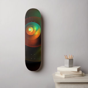 Kleurrijke Cirkels Modern Abstract Kunstpatroon #1 Persoonlijk Skateboard