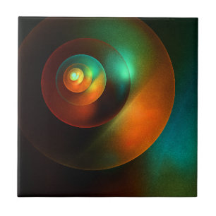 Kleurrijke Cirkels Modern Abstract Kunstpatroon #1 Tegeltje