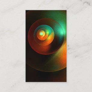 Kleurrijke Cirkels Modern Abstract Kunstpatroon #1 Visitekaartje