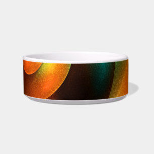 Kleurrijke Cirkels Modern Abstract Kunstpatroon #1 Voerbakje