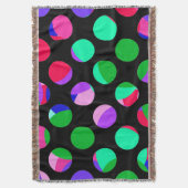 Kleurrijke cirkels op zwart deken (Voorkant Verticaal)