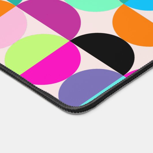 Kleurrijke cirkels Patroon Retro Mid Century Moder Bureaumat (Hoek)