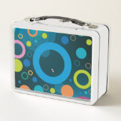 Kleurrijke cirkels Rings Gepersonaliseerde BLUE (Achterkant)