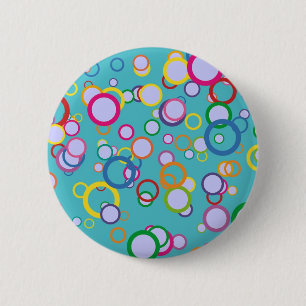 Kleurrijke Cirkels Ronde Button 5,7 Cm