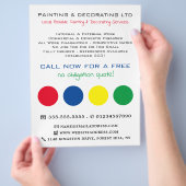 Kleurrijke Cirkels, Schilder & Decorateur Flyer (Hand)
