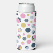 Kleurrijke cirkels seltzer blikjeskoeler (Seltzer Achterkant)