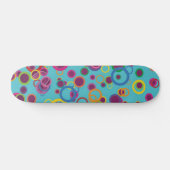 Kleurrijke Cirkels Skateboard (Horizontaal)