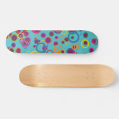 Kleurrijke Cirkels Skateboard (Horizontaal)