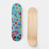 Kleurrijke Cirkels Skateboard (Voorkant)