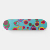 Kleurrijke cirkels skateboard (Horizontaal)