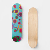 Kleurrijke cirkels skateboard (Voorkant)