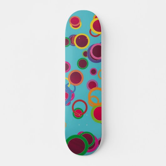 Kleurrijke cirkels skateboard (Voorkant)