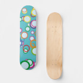 Kleurrijke cirkels skateboard (Voorkant)