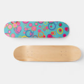 Kleurrijke cirkels skateboard (Horizontaal)