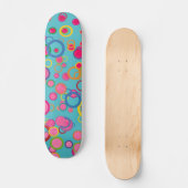 Kleurrijke cirkels skateboard (Voorkant)