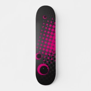 Kleurrijke cirkels skateboard (zwart)