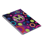 Kleurrijke cirkels Spelen Gepersonaliseerd PAARS Notitieboek (Rechterzijde)