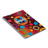 Kleurrijke cirkels Spelen Gepersonaliseerd SINAASA Notitieboek (Rechterzijde)
