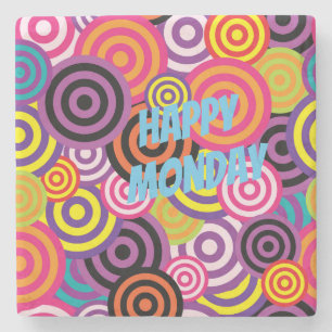 Kleurrijke cirkels stenen onderzetter